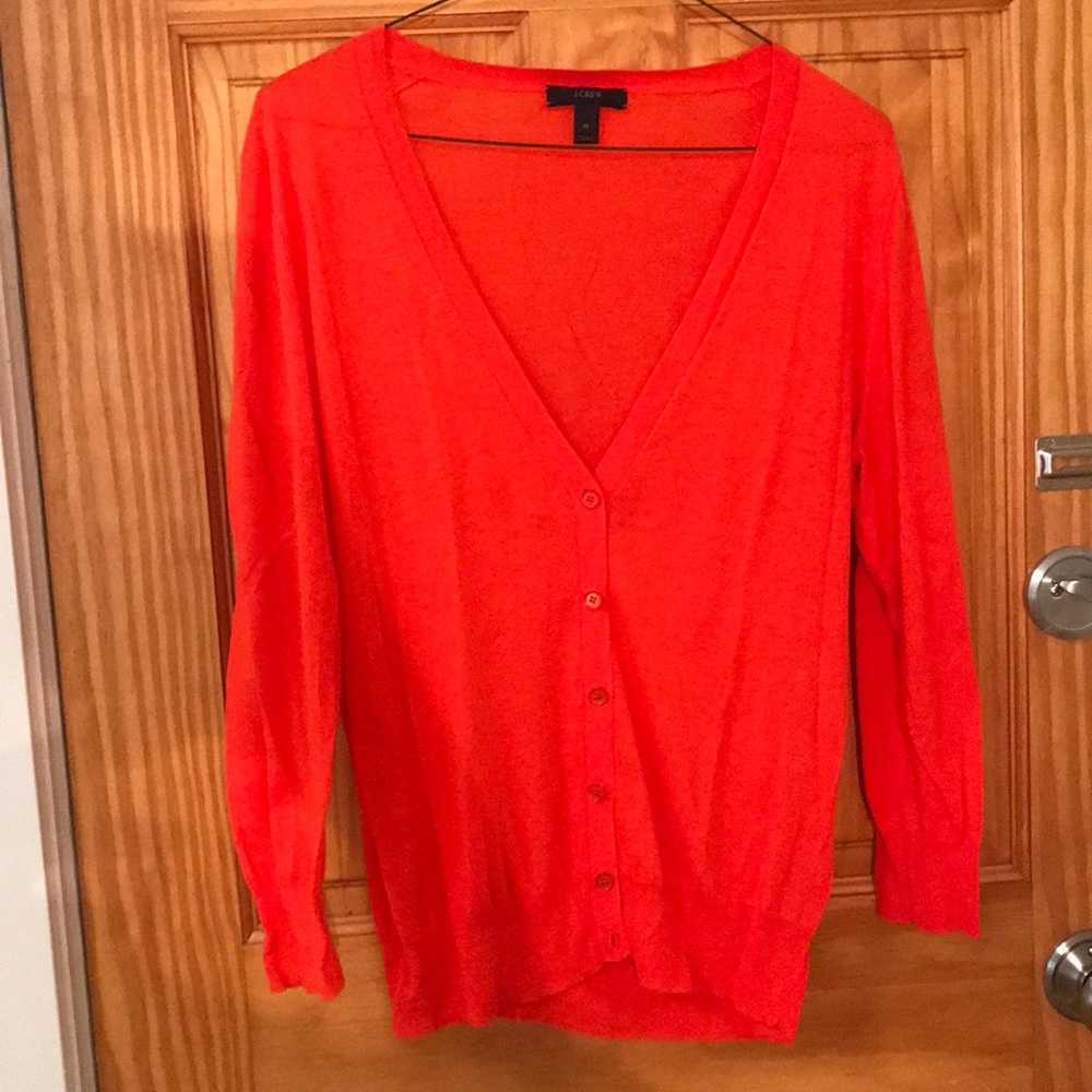 J.Crew V-Neck 3/4 Sleeve Cotton Cardigan